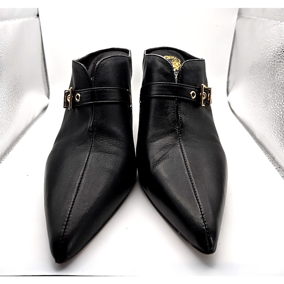 Vince Camuto Maskelynn Bootie Black Size 9.5 Mule Pointed Toe Stiletto Slip On - Picture 1 of 10
